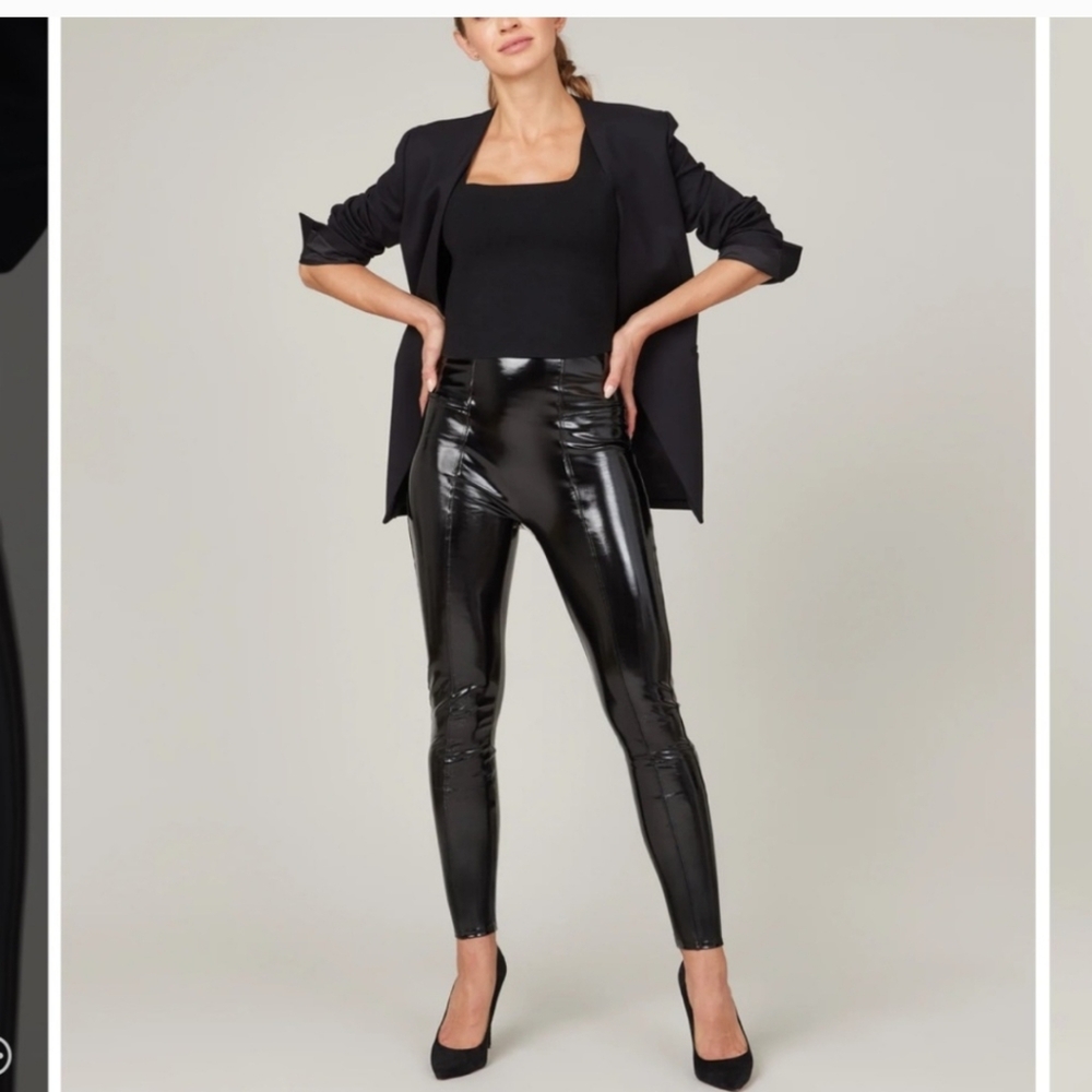 NWT Spanx Black High-Shine Leggings